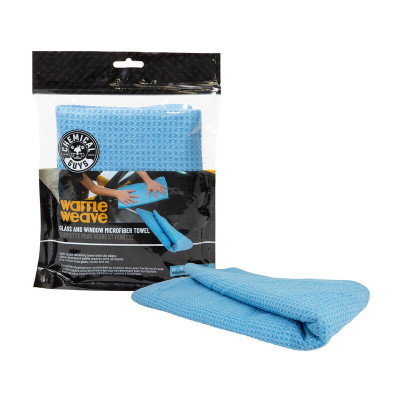 Chemical Guys Waffle Weave Glass and Window Microfiber Towel, Blue, 40*60cm
