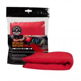 Рушник мікрофібровий для скла Chemical Guys Waffle Weave Glass and Window Microfiber Towel, Red